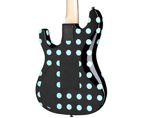 Kramer Nightswan Electric Guitar - Ebony with Blue Dots - Image 3