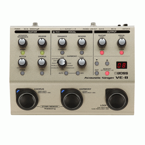Boss VE-8 Acoustic Singer Effects Processor Pedal