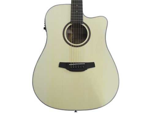 Crafter HD-100CE-OPN Dreadnought Steel String Acoustic Guitar, Satin Natural - Image 2
