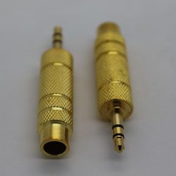 Cyberdyne 3.5mm Stereo Male to 6.35mm Stereo Female Adaptor (Gold)