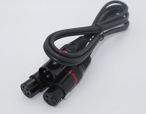 Cyberdyne XLR Male to 2 x XLR (Cannon) Female Cable (1m)