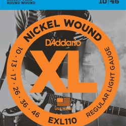 D'Addario Nickel Round Wound Electric Guitar Strings EXL110 Regular Light 10-46