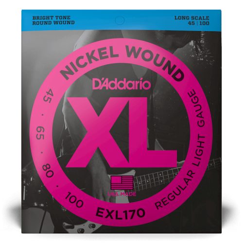 D'Addario Regular Light Nickel Wound Long Scale Bass Strings - .045-.100