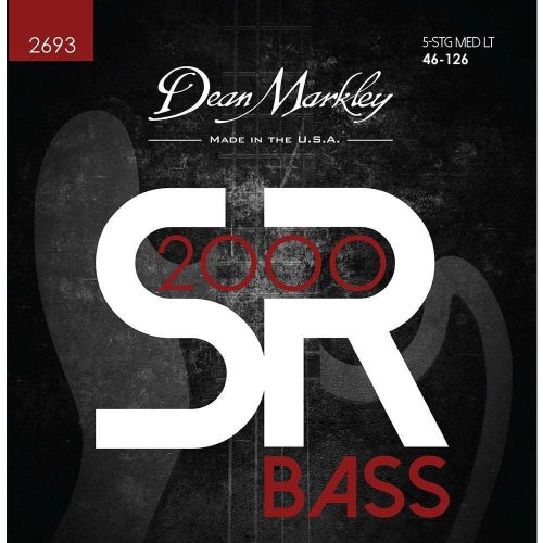 Dean Markley SR2000 Bass, 5-String ML Tapered Bass Guitar Strings (.046-.125)