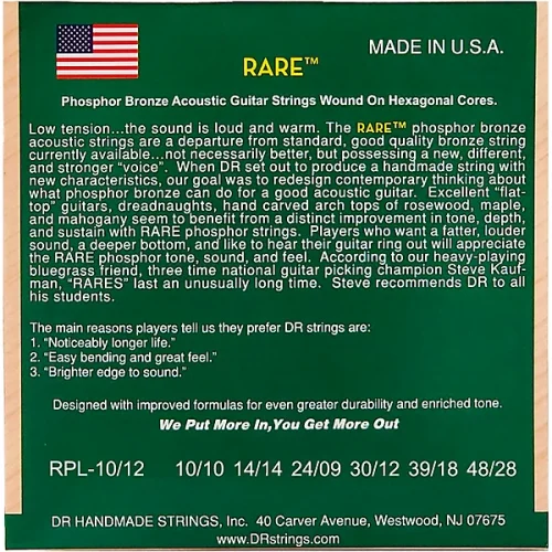 DR Strings Rare PB 12-string Acoustic Strings - .010-.048 - Image 2