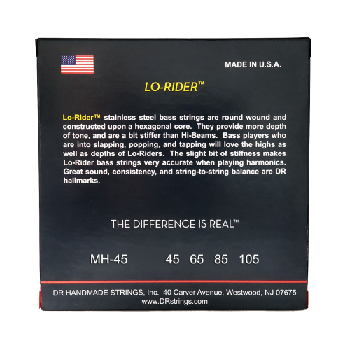 Dr Strings Lo Rider 4 string 45-105 Bass Strings - Image 3
