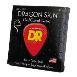 DR Strings Electric Guitar Dragon Skin Coated Nickel Plated, .009 - .042