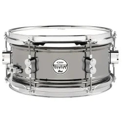 PDP Concept Metal 6x12 inch Snare Drum - Black Nickel Over Steel w/ Chrome Hardware