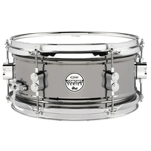PDP Concept Metal 6x12 inch Snare Drum - Black Nickel Over Steel w/ Chrome Hardware
