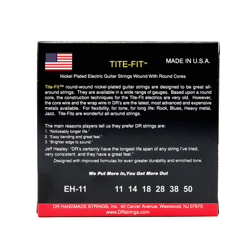 DR Strings Tite Fit EH-11 Heavy Electric Guitar Strings 11-50 - Image 3