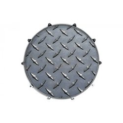 Evans Inked 22 Inch Diamond Plate Bass Drum Resonator Head