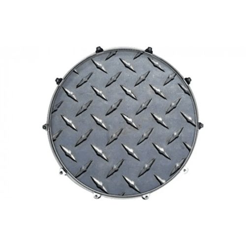 Evans Inked 22 Inch Diamond Plate Bass Drum Resonator Head