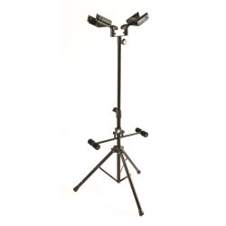 Quik Lok Universal Dual Acoustic/Electric Guitar Stand With Self-Locking Yoke