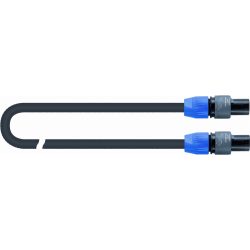 Quiklok 10m Speakon – Speakon – 2X2mm S345 Speaker Cable Black