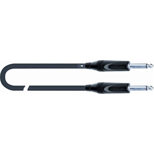 Quiklok Instrument Cable 3m Male 6.3 Jack - Male 6.3 Jack Black
