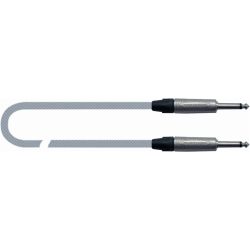 Quiklok Instrument Cable 5m Male 6.3 Jack - Male 6.3 Jack Grey