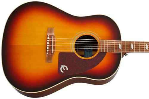 Epiphone Masterbilt Texan Acoustic-Electric Guitar - Faded Cherry Aged Gloss - Image 2