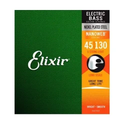 Elixir 45-130 Nanoweb Light 5-String Bass Strings