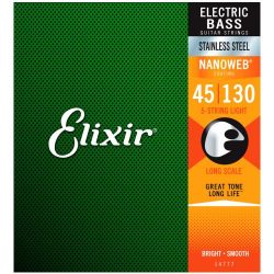 Elixir Electric Bass Stainless Steel Nanoweb 5 String 45-130