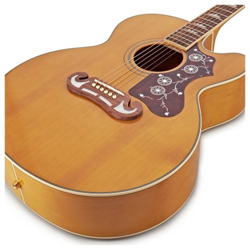 Epiphone EJ-200EC Studio Acoustic Guitar - Vintage Natural - Image 3