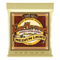 Ernie Ball Medium Light Earthwood 80/20 Bronze Acoustic Strings - 12-54