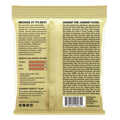 Ernie Ball Earthwood 80/20 Bronze Acoustic Strings - 12-54 - Image 2