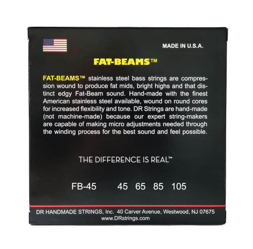 DR Strings FAT-BEAMS Bass Strings, 4-String 45-105 - Image 3