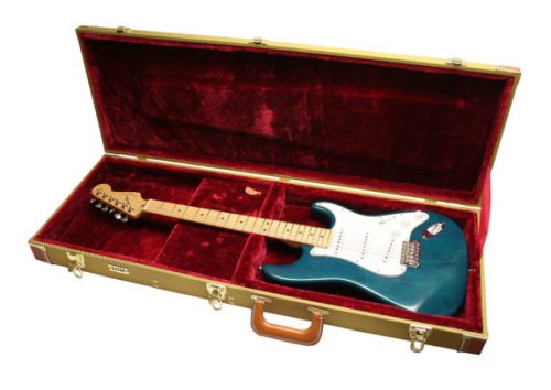 Gator Deluxe Wood Electric Guitar Case - Tweed - Image 4