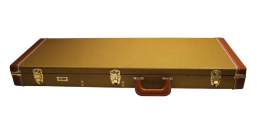 Gator Deluxe Wood Electric Guitar Case - Tweed - Image 3