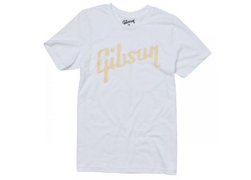 Gibson Distressed Logo T-Shirt White Medium