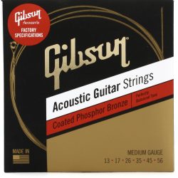 Gibson Coated Phosphor Bronze Acoustic Guitar Strings - .013 - .056 Medium