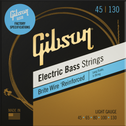 Gibson Brite Wire Electric Bass Strings 5-string Long Scale -.045-.130 Light