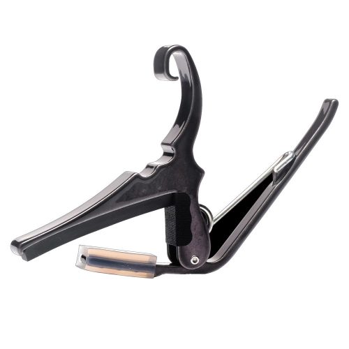 Kyser 6 String Quick Change Acoustic Guitar Capo - Black Chrome - Image 2