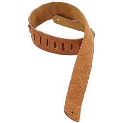 Levy's DM1 2.5" Florentine Leather Guitar Strap - Brown