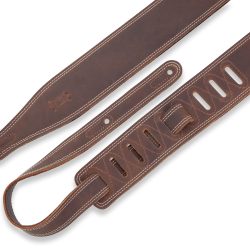 Levy's Butter Double Stitch 2.5" Wide Garment Leather Guitar Strap