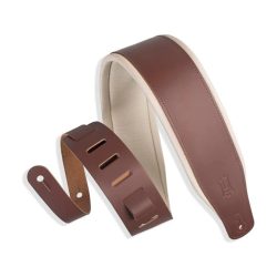 Levy's Top Grain Leather Guitar Strap - Brown and Cream