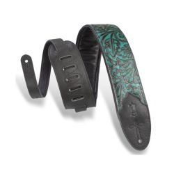Levy's M4WP-001 3" Wide Embossed Leather Guitar Strap