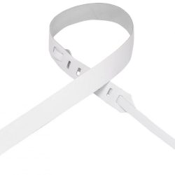 Levy's M70 1 1/2 Leather Guitar Strap - White