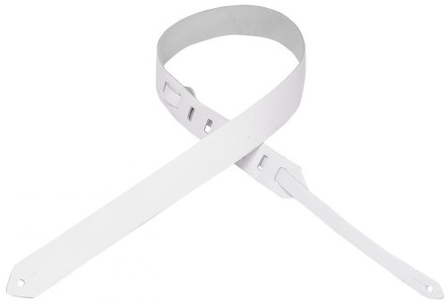 Levy's M70 1 1/2 Leather Guitar Strap - White