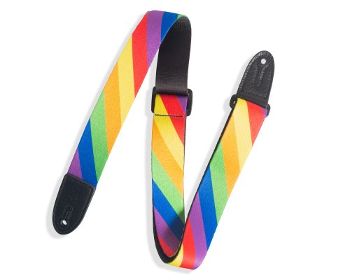 Levy's MPJR-007 Kids Guitar Strap Diagonal Rainbow