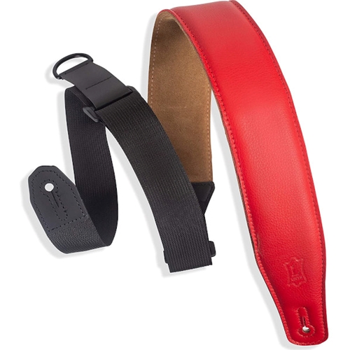 Levy's MRHGS-RED Garment Leather Guitar Strap - Red - Marshall Music