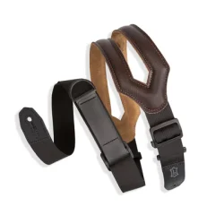 Levy's MRHSS-DB - 3 inch Wide Right Height Guitar Strap - Dark Brown