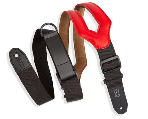 Levy's MRHSS-RED Garment Leather Guitar Strap - Red