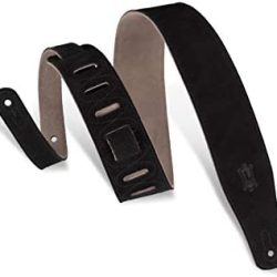 Levy's 2.5 Hand-Brushed Suede Black Guitar Strap