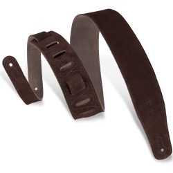 Levy's 2.5 Hand-Brushed Suede Brown Guitar Strap