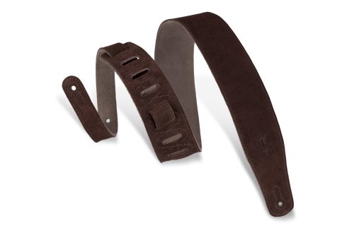 Levy's 2.5 Hand-Brushed Suede Brown Guitar Strap