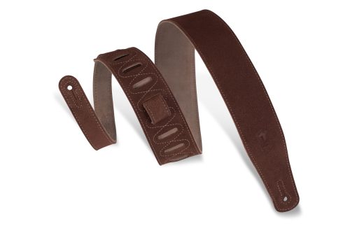 Levy's 2.5 Hand-Brushed Suede Rust Brown Guitar Strap