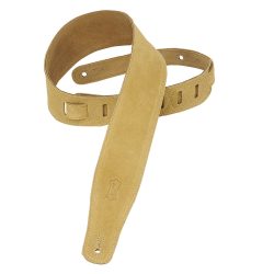 Levy's 2.5 Hand-Brushed Suede Tan Guitar Strap