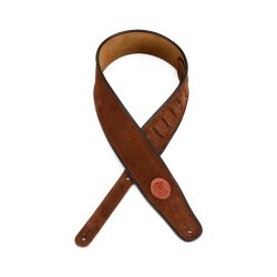 Levy's MSS3 Suede Guitar Strap - Brown 2.5inch Wide