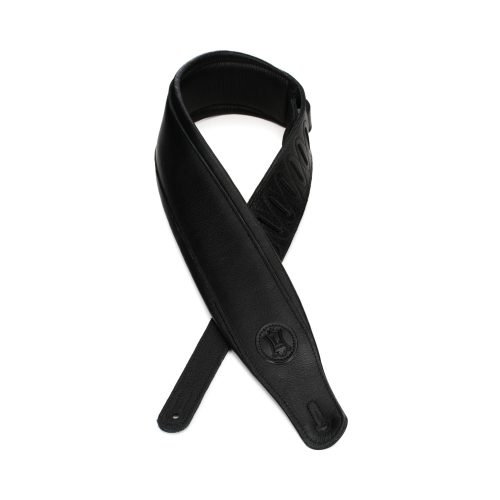 Levy's MSSB2-BLK 3inch Wide Black Garment Leather Guitar Strap